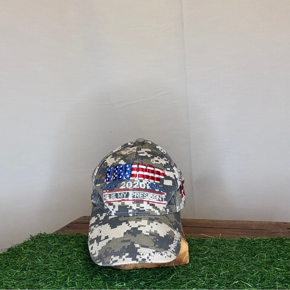 Trump Camouflage Ball Cap with Embroidered Design - Picture 1 of 5